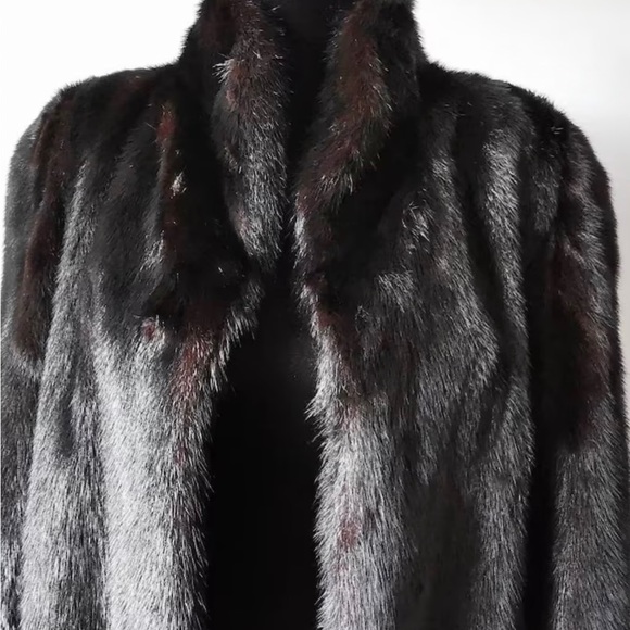 Vintage Saga Mink fur/ Outwear dark brown mink Coat/women size LG-XL (11) - Picture 3 of 17